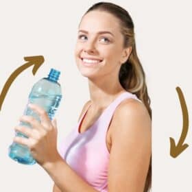 Gut-skin connection woman drinking water